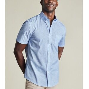 Charles Tyrwhitt Mens Short Sleeve Button Down Shirt Floral Print Size XXXL